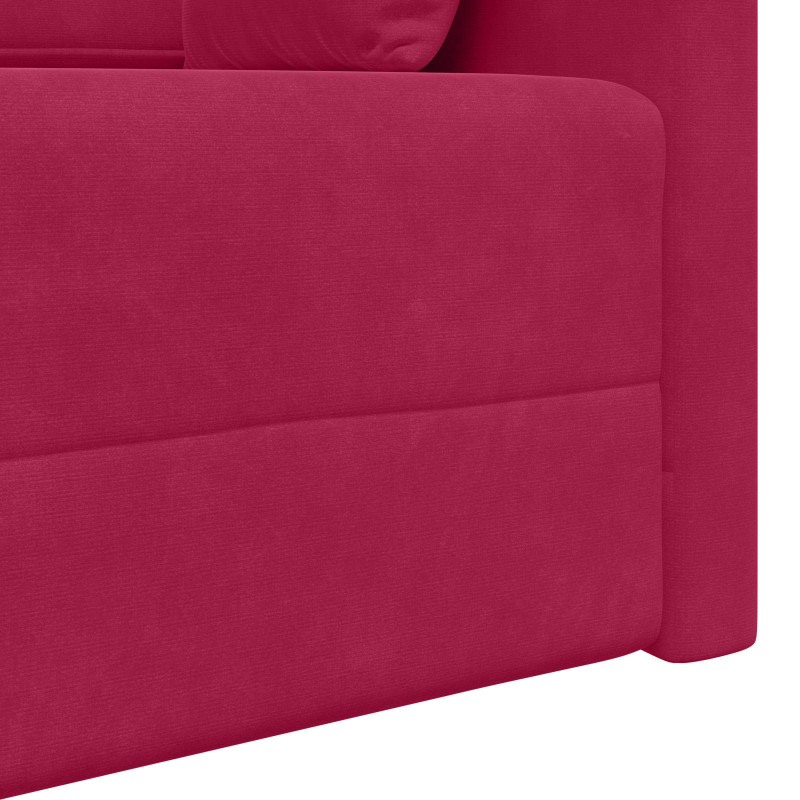 Sofa podłogowa z funkcją spania 200cm Czerwone wino Aksamit