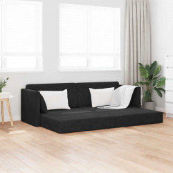 Sofa podłogowa z funkcją spania 200cm Czarny Aksamit