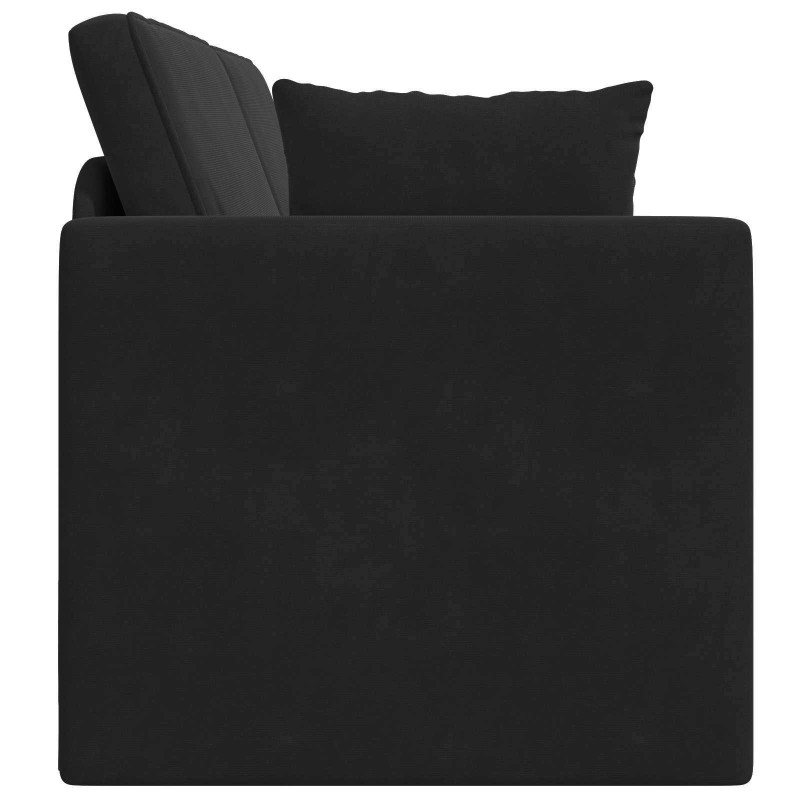 Sofa podłogowa z funkcją spania 200cm Czarny Aksamit