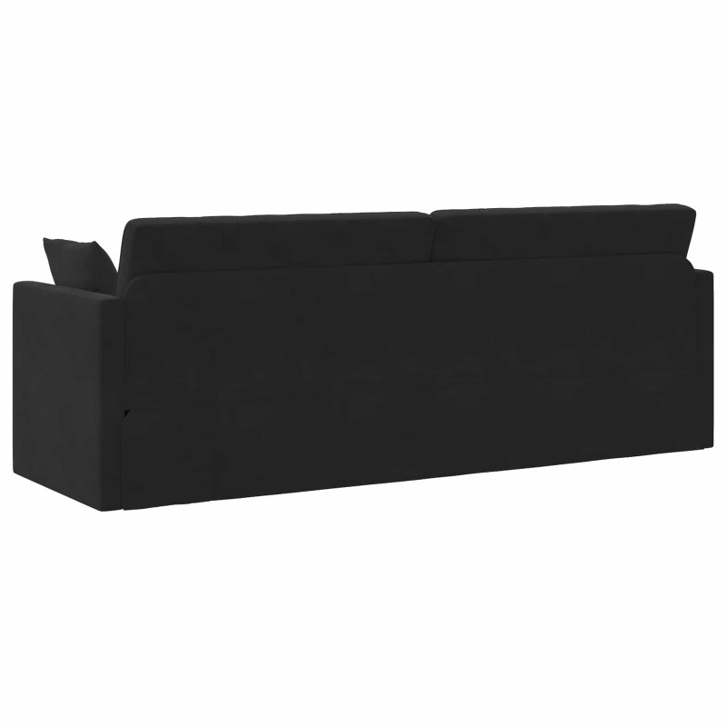 Sofa podłogowa z funkcją spania 200cm Czarny Aksamit