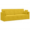 Sofa podłogowa z funkcją spania 200cm Żółty Aksamit