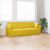 Sofa podłogowa z funkcją spania 200cm Żółty Aksamit
