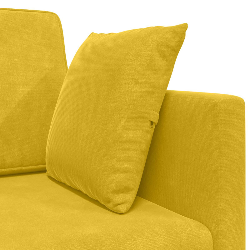 Sofa podłogowa z funkcją spania 200cm Żółty Aksamit