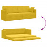 Sofa podłogowa z funkcją spania 200cm Żółty Aksamit