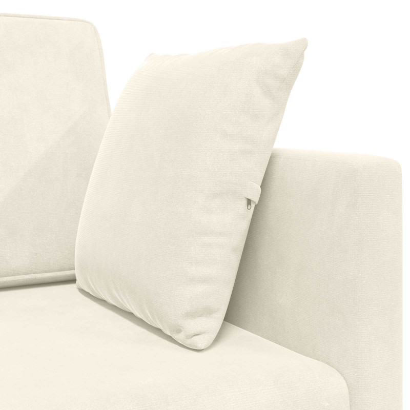 Sofa podłogowa z funkcją spania 200cm Kremowy Aksamit