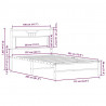 Rama łóżka bez materaca Brązowy dąb 107x203 cm Drewno klejone