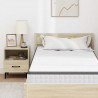 Materac Biały i szary 100 x 200 cm Sprężyna Bonell