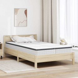 Materac 2 pcs Biały i szary 60 x 200 cm Sprężyna Bonell