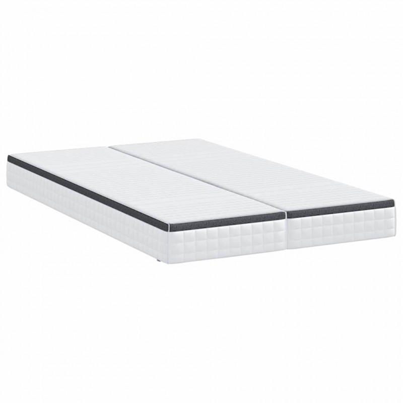 Materac 2 pcs Biały i szary 60 x 200 cm Sprężyna Bonell