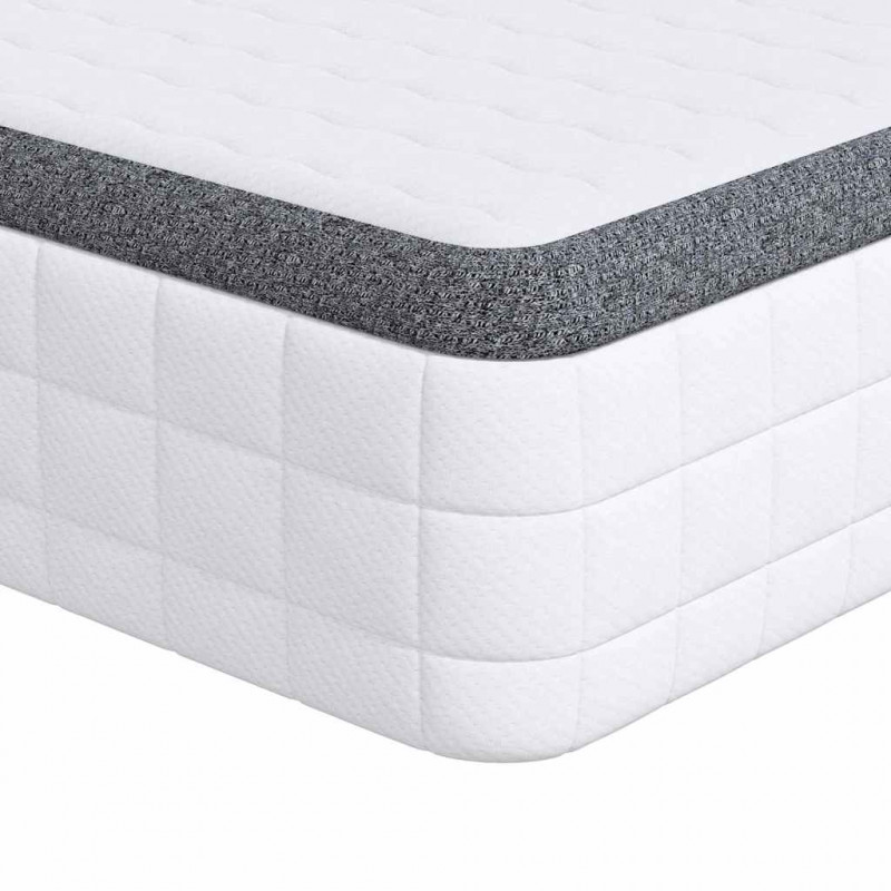 Materac 2 pcs Biały i szary 70 x 190 cm Sprężyna Bonell