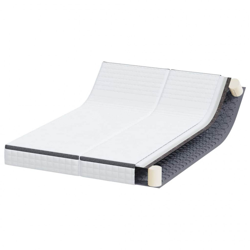 Materac 2 pcs Biały i szary 70 x 190 cm Sprężyna Bonell
