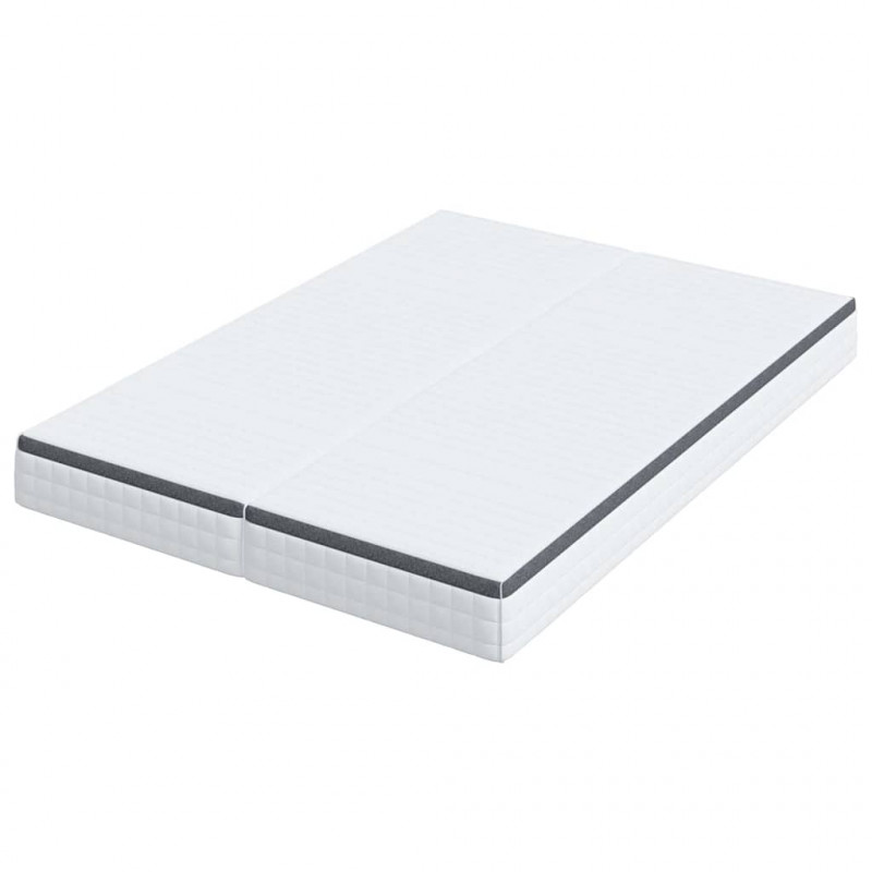 Materac 2 pcs Biały i szary 70 x 190 cm Sprężyna Bonell