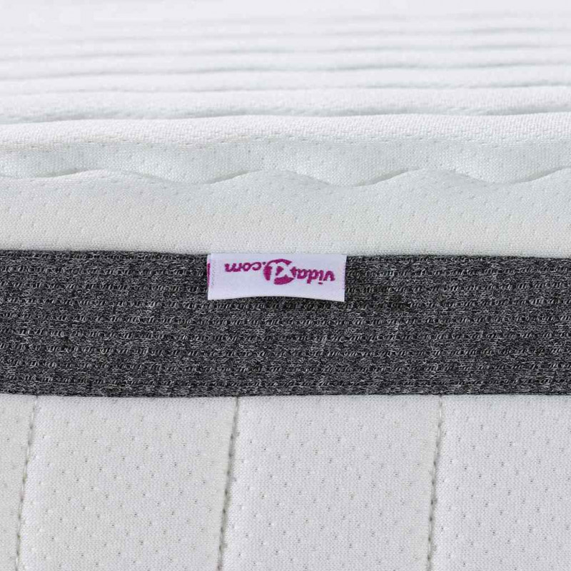 Materac 2 pcs Biały i szary 70 x 200 cm Sprężyna Bonell