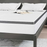 Materac 2 pcs Biały i szary 80 x 200 cm Sprężyna Bonell