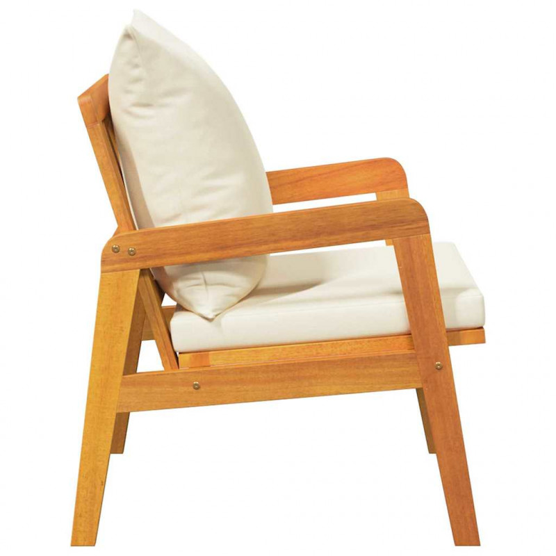Krzesło Ogrodowe 2 pcs Olej Naturalny Lite Drewno Akacji