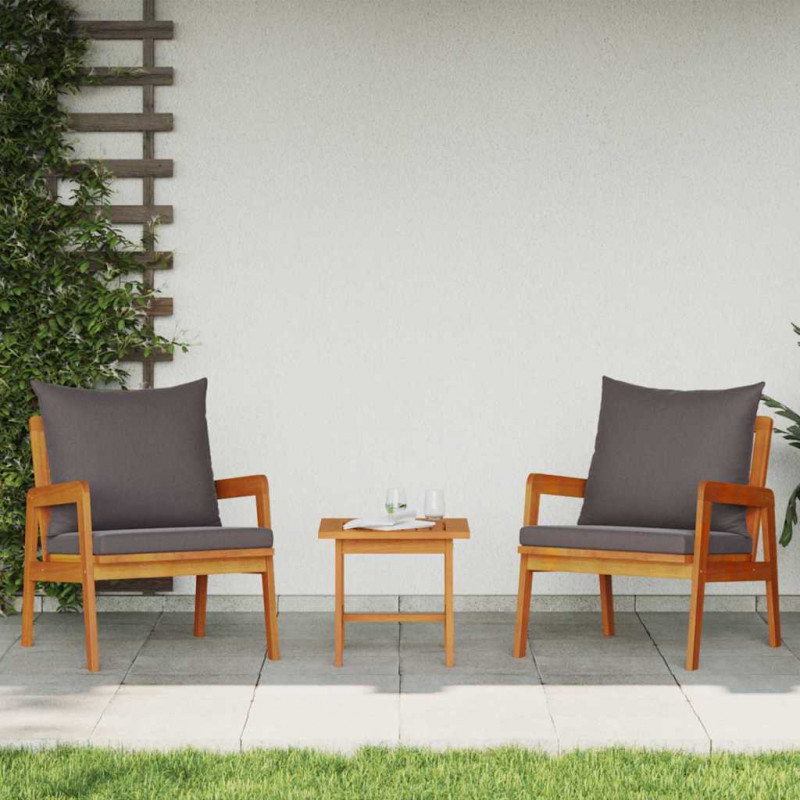 Krzesło Ogrodowe 2 pcs Olej Naturalny Lite Drewno Akacji