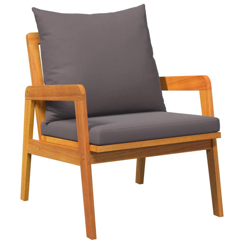Krzesło Ogrodowe 2 pcs Olej Naturalny Lite Drewno Akacji