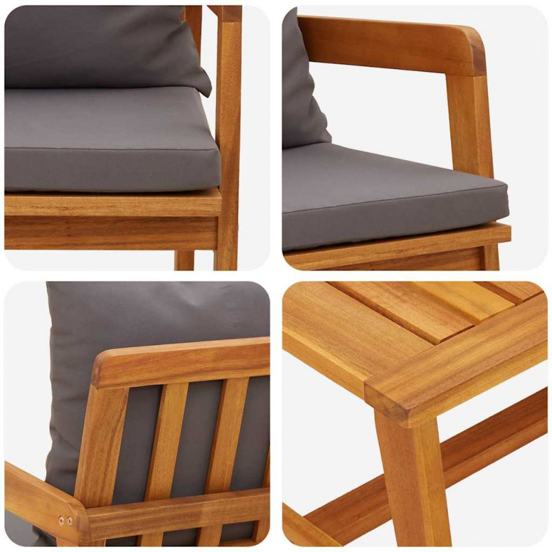 Zestaw bistro 2 pcs Olej Naturalny Lite Drewno Akacji