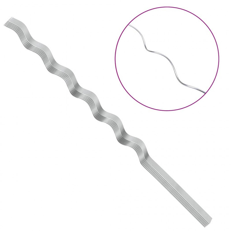 Wsparcie roślin 50 pcs Srebrny 110 x 0.6 x 0.6 cm Stal