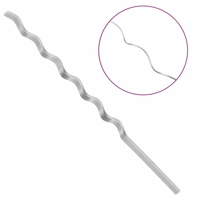 Wsparcie roślin 20 pcs Srebrny 110 x 0.6 x 0.6 cm Stal