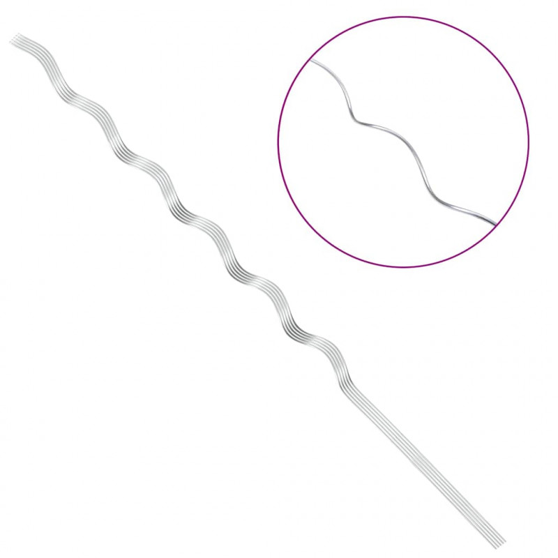 Wsparcie roślin 5 pcs Srebrny 110 x 0.6 x 0.6 cm Stal