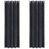 Zasłony zaciemniające 2 pcs Ciemnoszary 140 x 225 cm Aksamit