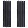 Zasłony zaciemniające 2 pcs Ciemnoszary 140 x 245 cm Aksamit