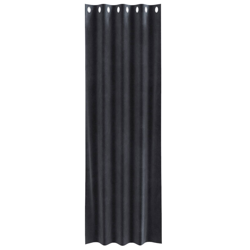 Zasłony zaciemniające 2 pcs Ciemnoszary 140 x 245 cm Aksamit