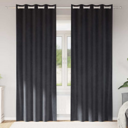 Zasłony zaciemniające 2 pcs Ciemnoszary 140 x 260 cm Aksamit