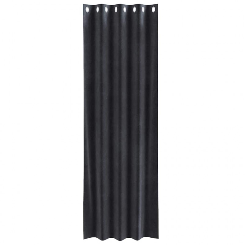 Zasłony zaciemniające 2 pcs Ciemnoszary 140 x 260 cm Aksamit