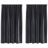 Zasłony zaciemniające 2 pcs Ciemnoszary 140 x 140 cm Aksamit