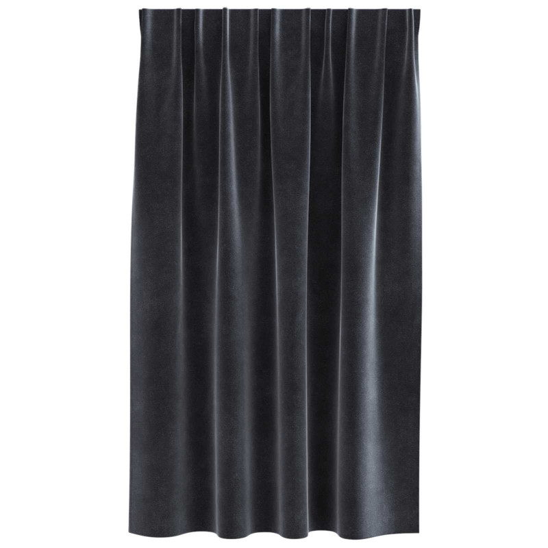 Zasłony zaciemniające 2 pcs Ciemnoszary 140 x 140 cm Aksamit