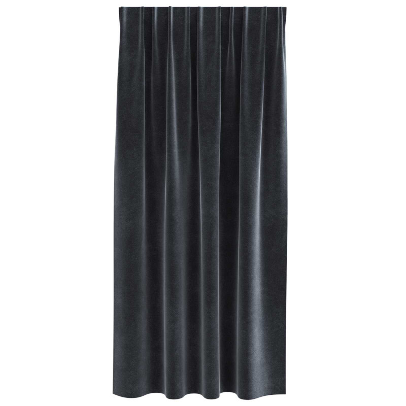 Zasłony zaciemniające 2 pcs Ciemnoszary 140 x 175 cm Aksamit