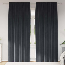 Zasłony zaciemniające 2 pcs Ciemnoszary 140 x 225 cm Aksamit