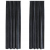 Zasłony zaciemniające 2 pcs Ciemnoszary 140 x 245 cm Aksamit