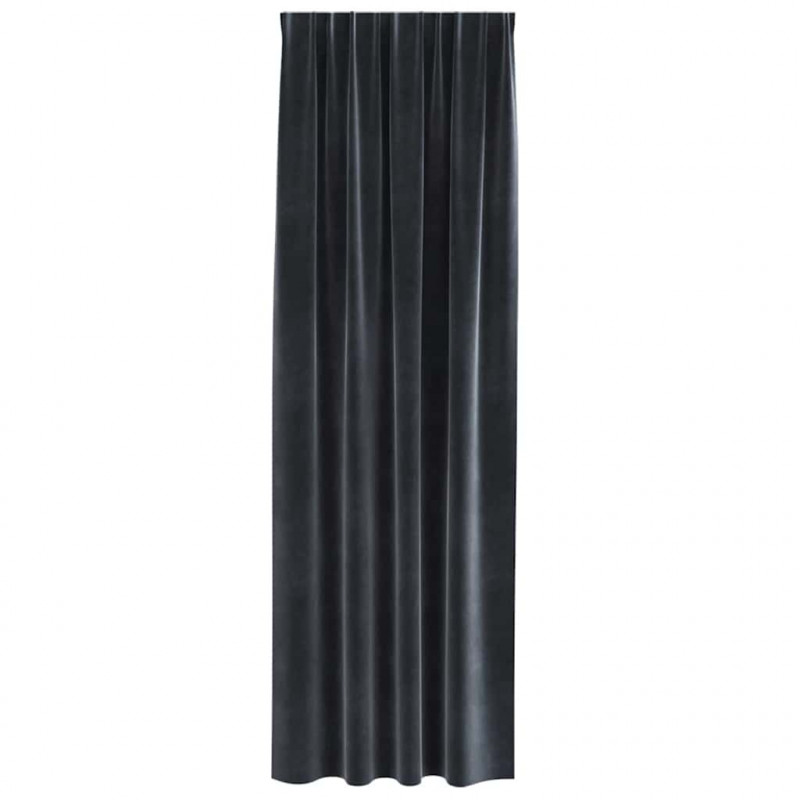 Zasłony zaciemniające 2 pcs Ciemnoszary 140 x 245 cm Aksamit