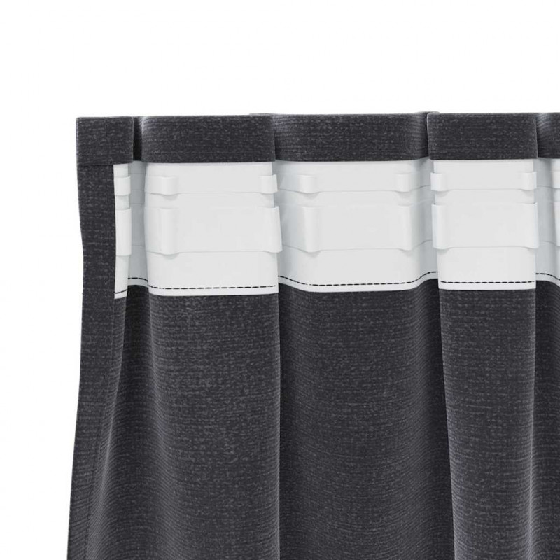Zasłony zaciemniające 2 pcs Ciemnoszary 140 x 245 cm Aksamit