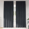Zasłony zaciemniające 2 pcs Ciemnoszary 140 x 260 cm Aksamit