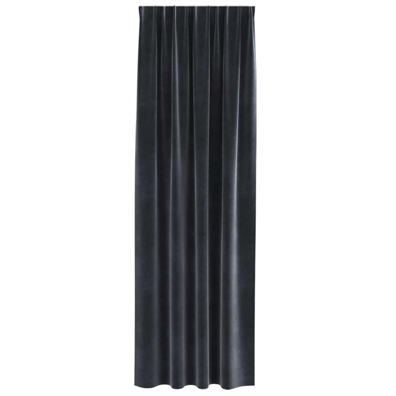 Zasłony zaciemniające 2 pcs Ciemnoszary 140 x 260 cm Aksamit