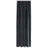 Zasłony zaciemniające 2 pcs Ciemnoszary 140 x 260 cm Aksamit