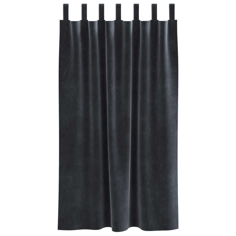 Zasłony zaciemniające 2 pcs Ciemnoszary 140 x 175 cm Aksamit