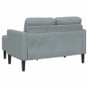 Sofa 2-osobowa z szezlongiem w kształcie litery L, jasnoszara