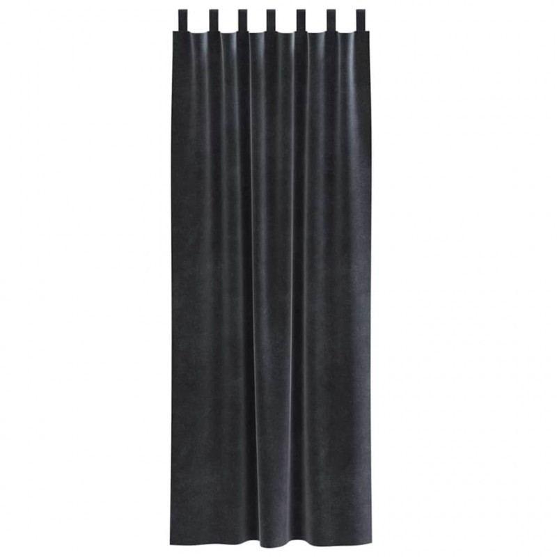 Zasłony zaciemniające 2 pcs Ciemnoszary 140 x 245 cm Aksamit