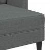 Sofa 2-osobowa z szezlongiem w kształcie litery L, ciemnoszara, 125 cm, tkanina