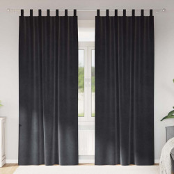 Zasłony zaciemniające 2 pcs Ciemnoszary 140 x 260 cm Aksamit