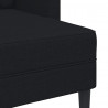 Sofa 2-osobowa z szezlongiem w kształcie litery L, czarna