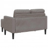 Sofa 2-osobowa z szezlongiem w kształcie litery L, kolor taupe