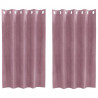 Zasłony zaciemniające 2 pcs Ciemny Róż 140 x 140 cm Aksamit