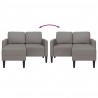 Sofa 2-osobowa z szezlongiem w kształcie litery L, kolor taupe