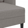 Sofa 2-osobowa z szezlongiem w kształcie litery L, kolor taupe